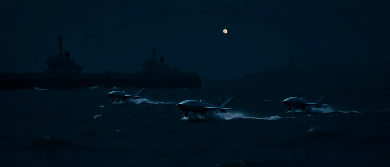 Боевое крещение Corsair: Пентагон обнародовал видео атаки морских дронов на иранский порт