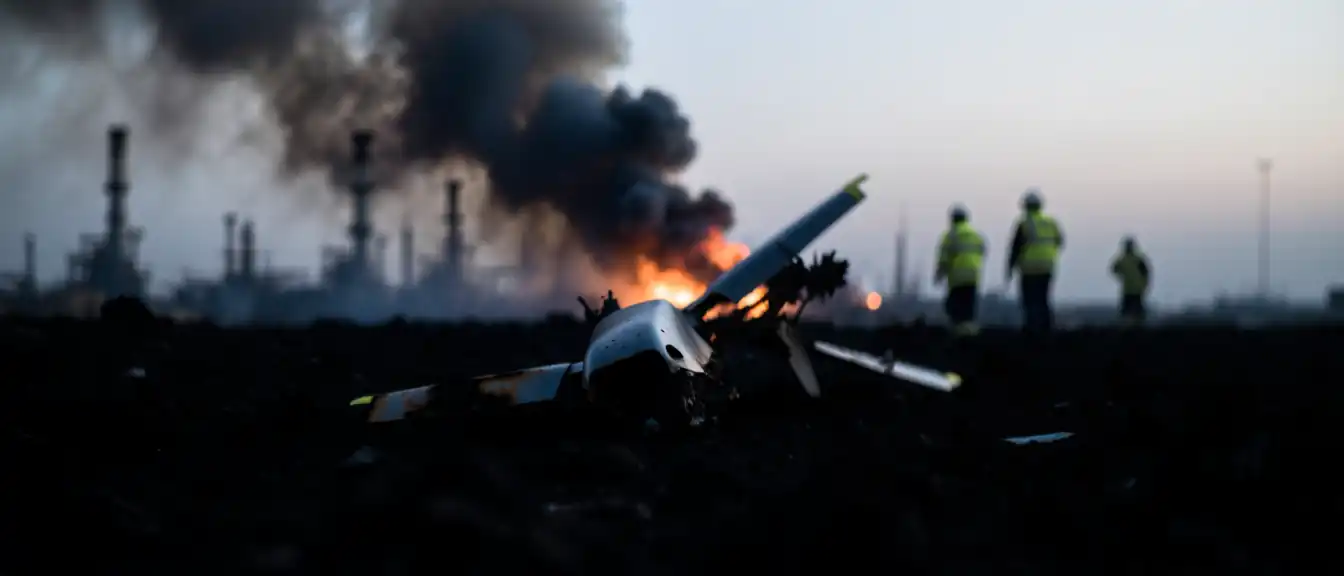 Последствия атаки БПЛА на Кубани: ранение одного человека и возгорание на нефтеперерабатывающем заводе