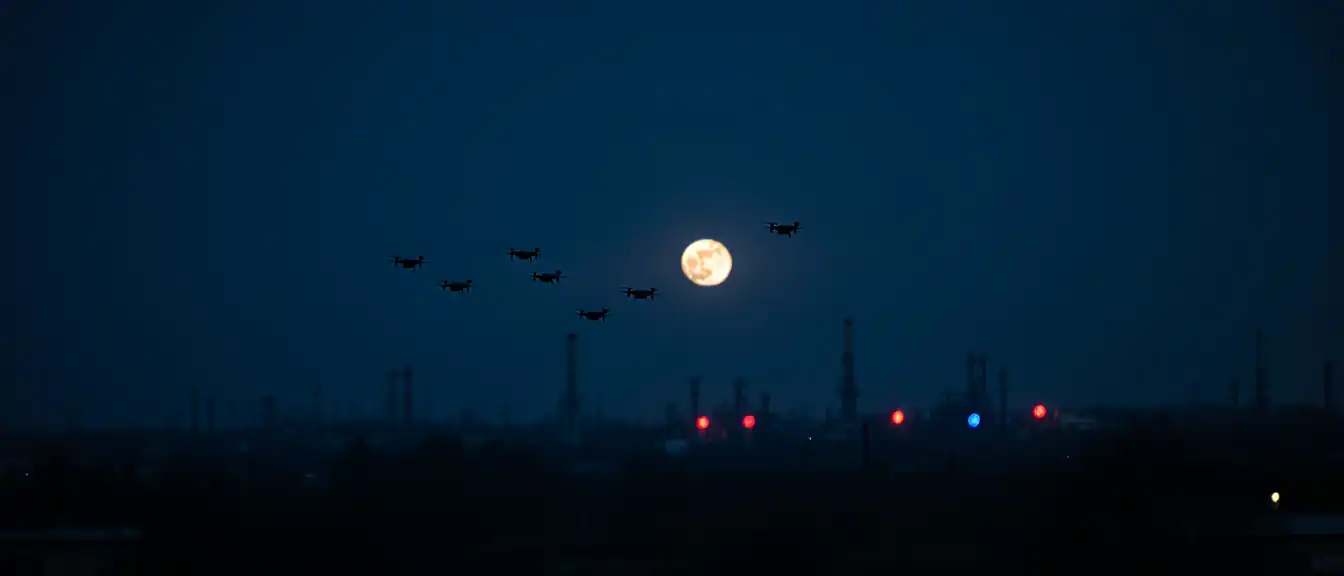 В небе над Воронежской областью разгорелась охота на дронов