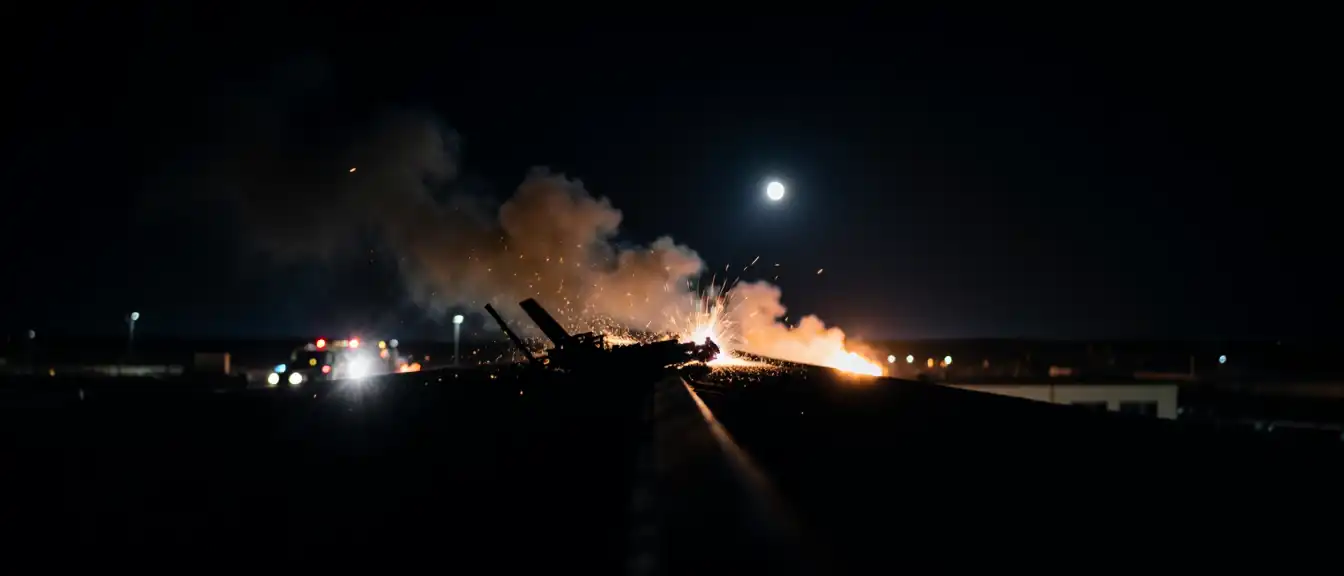 Ночной налет на Оренбуржье: обломки беспилотников спровоцировали пожар на заводе