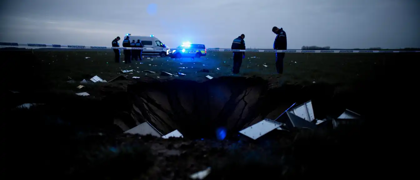 Следы неизвестного объекта: в Люблинском воеводстве расследуют последствия мощного взрыва
