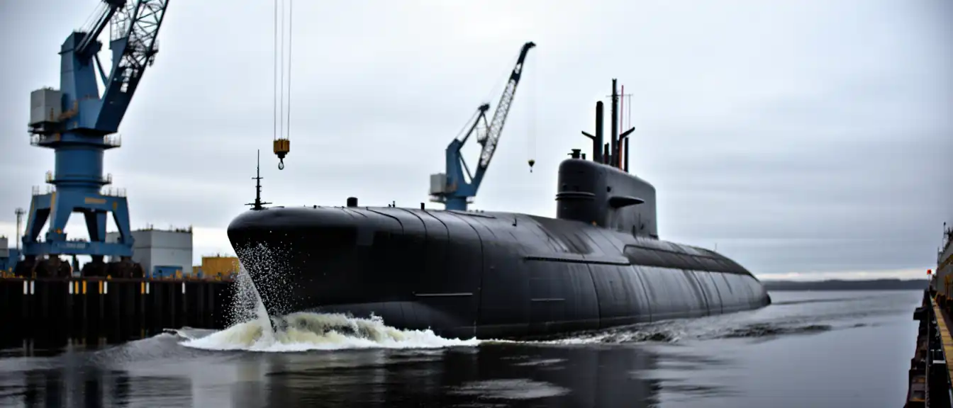 Новый стальной гигант: в Северодвинске спустили на воду атомный крейсер «Ульяновск»