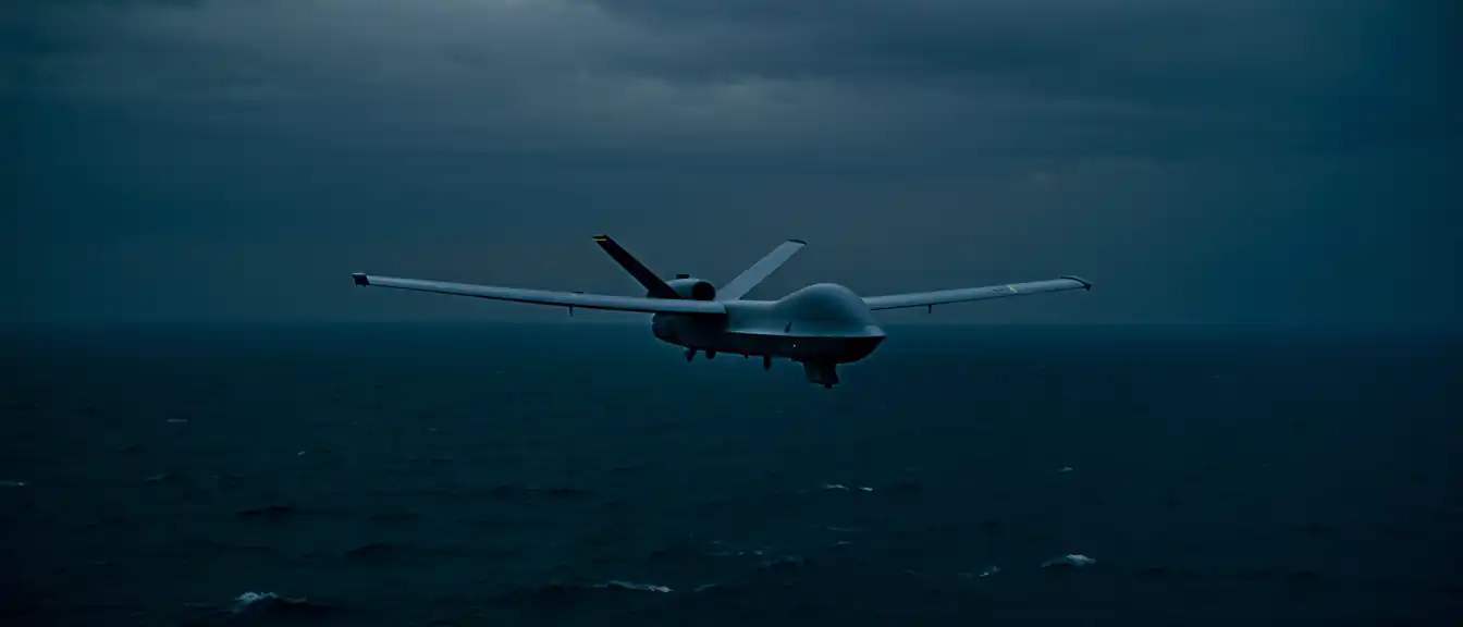 Итальянский беспилотник Northrop Grumman RQ-4D Phoenix зафиксирован в небе над Черным морем