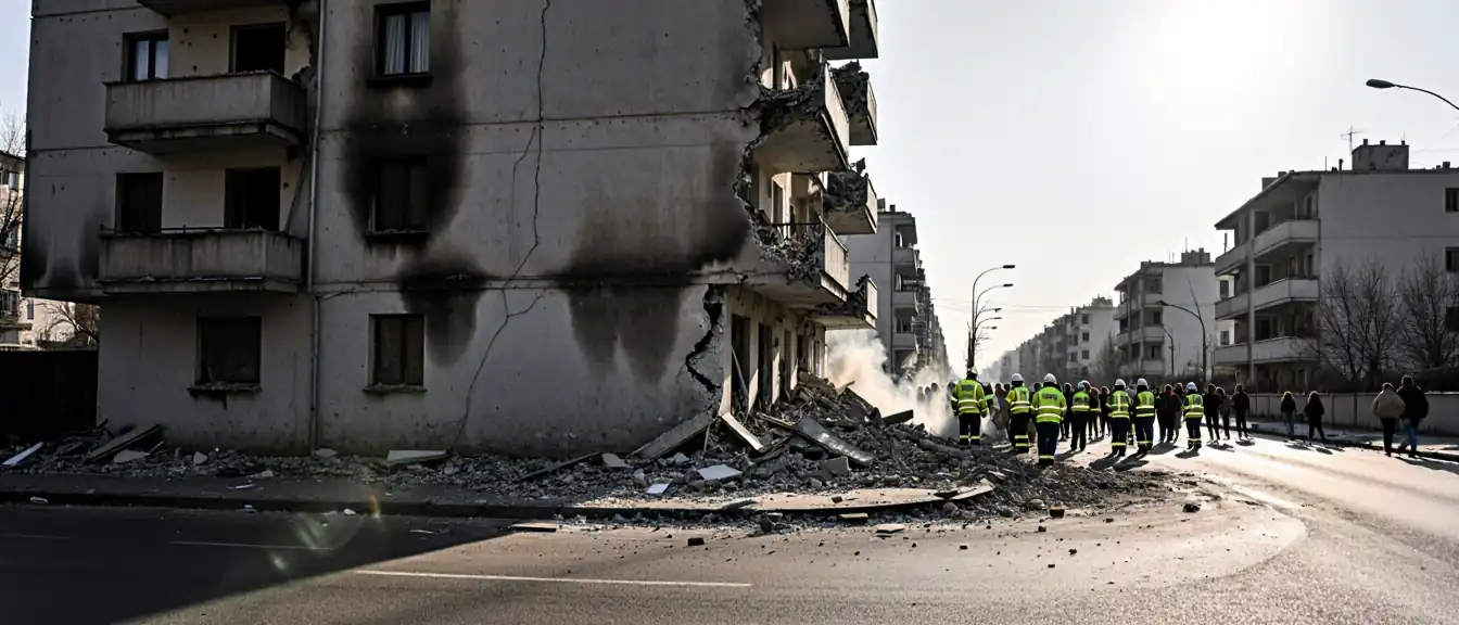 Массированная атака беспилотников на Москву и Подмосковье привела к повреждениям зданий и эвакуации людей в Балашихе