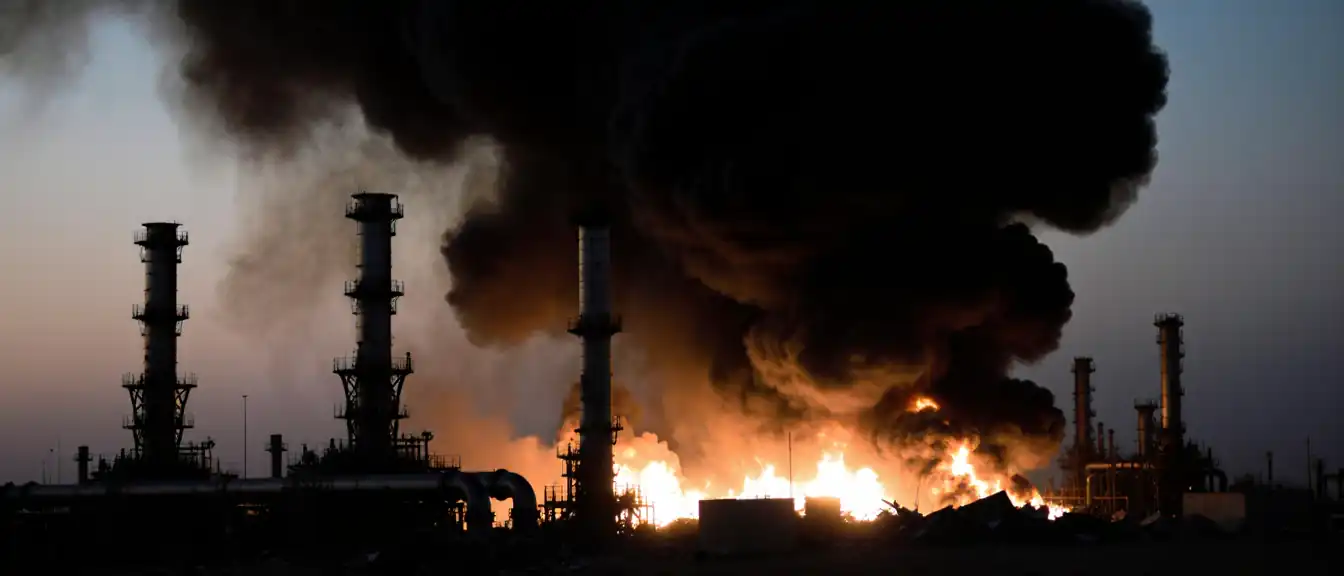 Массированный налет беспилотников спровоцировал возгорание на нефтеперерабатывающем заводе в Рязанской области