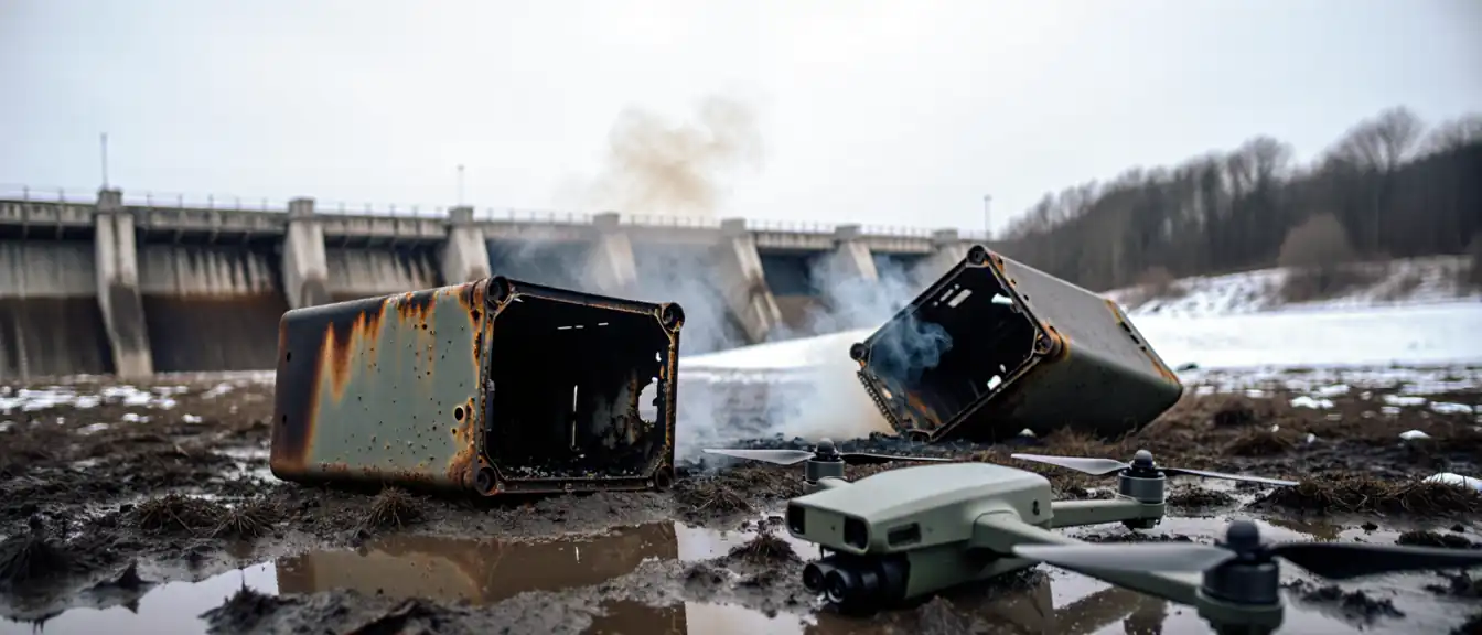Операторы FPV-дронов группировки войск Север вывели из строя две станции радиоэлектронной борьбы Дамба в Сумской области