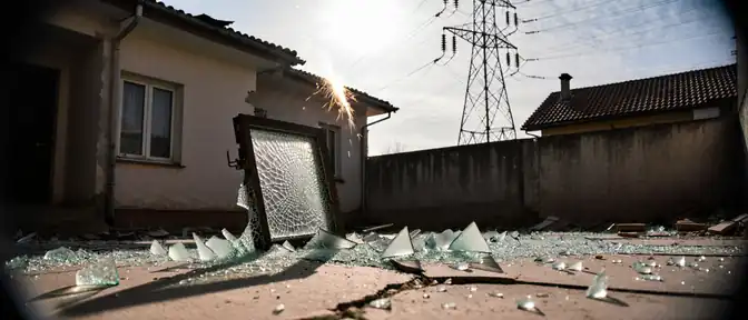 Последствия атаки беспилотников в Приморско-Ахтарске: повреждены жилые дома и линии электропередач