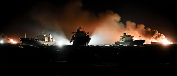 Удары по Николаеву: под огнем оказались три грузовых судна в порту