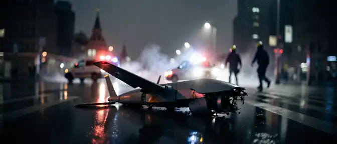 Очередная атака дронов: Москва под защитой ПВО