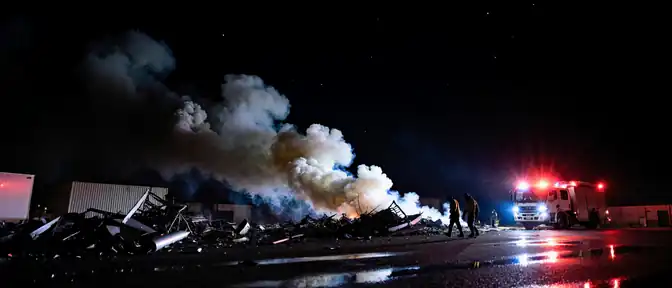 Ночная атака на Салават: обломки беспилотников вызвали возгорания в промзоне