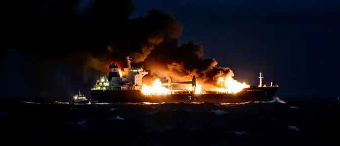 Огонь в Черном море: версия об атаке беспилотников на танкер с газом под берегами Румынии