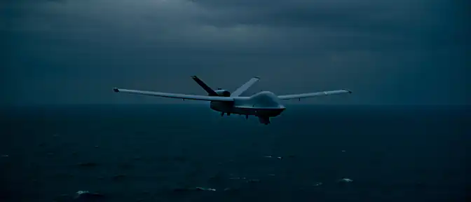 Итальянский беспилотник Northrop Grumman RQ-4D Phoenix зафиксирован в небе над Черным морем