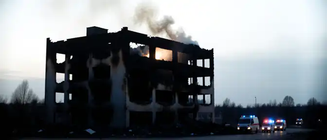 Крупное возгорание в торговом центре Луганска произошло в результате удара беспилотников