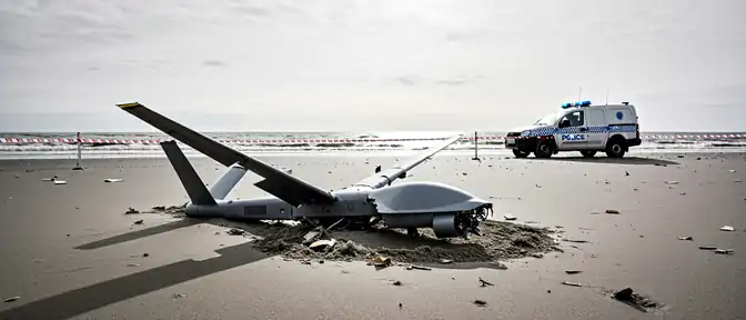 Обломки беспилотника Технического института военно-воздушных сил Польши были обнаружены на побережье Балтийского моря