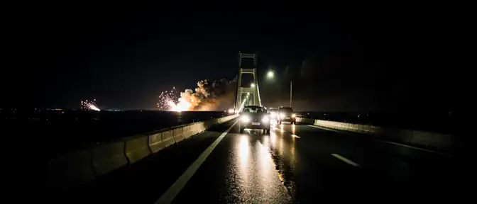 Ограничение движения через Крымский мост связано с масштабной атакой беспилотников на территории России