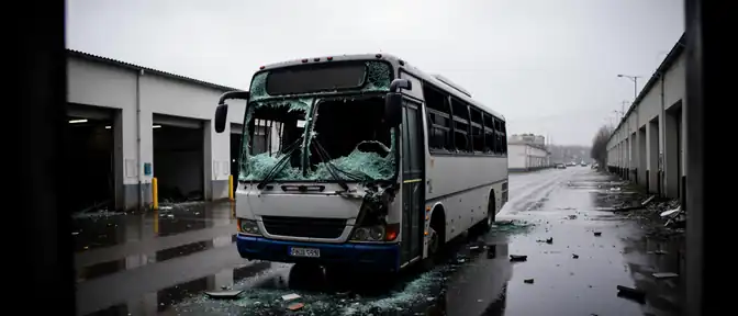 Удар беспилотников по городскому автопарку: последствия атаки в Горловке